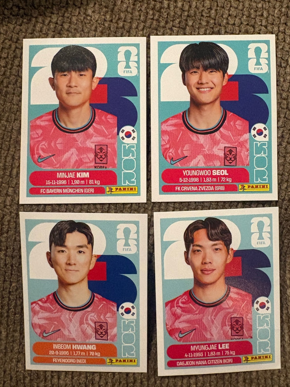 Panini FIFA World Cup 2026 - Korea Player Stickers